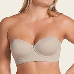 Lusait Strapless Bra for Women Non-Slip Silicone Padded Bandeau Bra  Wireless Tube Top Bra Beige M : : Clothing, Shoes & Accessories