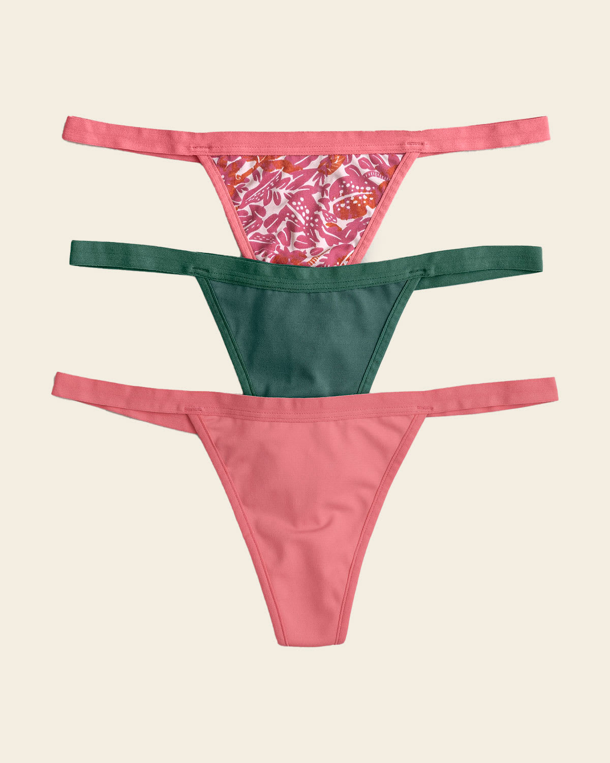 NEW VICTORIA'S SECRET PINK SEAMLESS THONG PANTY PINK CHRISTMAS