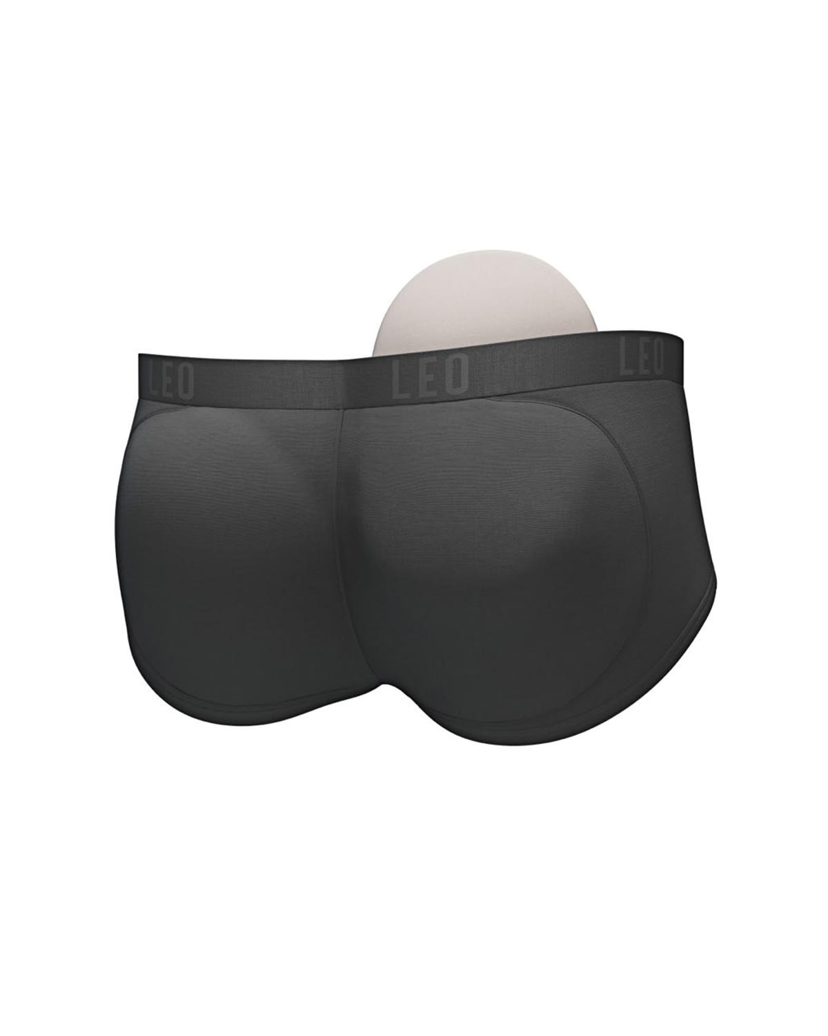 Plus Size S-3XL Sexy Black Briefs Men Padded Butt Briefs Booster