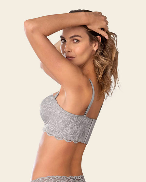 Convertible Balconette Lace Push Up Bra#color_710-gray