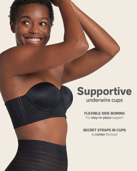 Leonisa Strapless Full Support Push Up Bra for Women - Bustier 360 Bras for Bigger  Bust Beige - ShopStyle