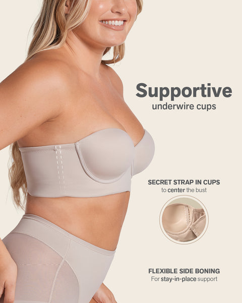 Bra 360: strapless longline contouring bra#color_802-nude