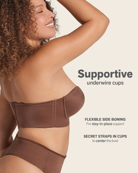 Bra 360: strapless longline contouring bra#color_875-dark-brown