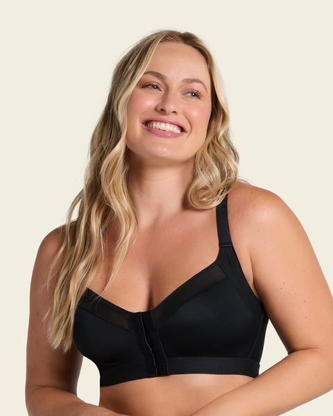 Comfortable posture corrector bra with contour cups - multi/benefit#color_700-black