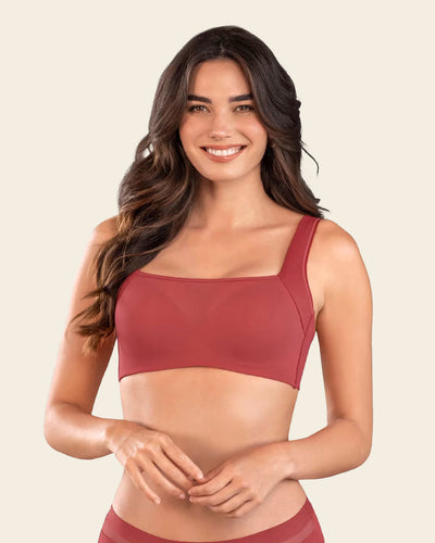 Mesh Front Contouring Bra#color_391-blush-red