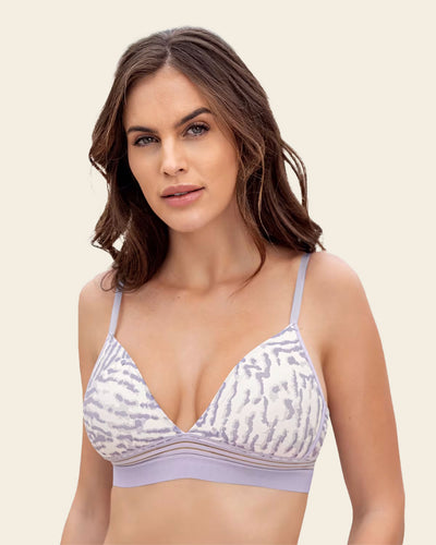 Plunge Wireless T-Shirt Bra#color_b24-lilac-zebra-print