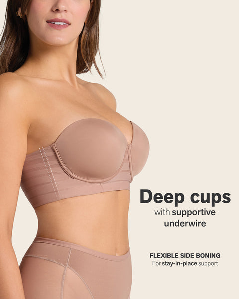 Splendid strapless bra with underwire#color_857-brown