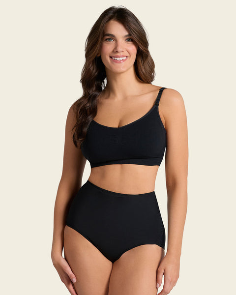 Culotte post-partum à compression ferme avec ceinture ventrale réglable