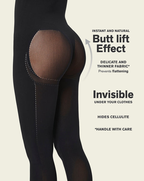 Invisible butt lifter full-leg body shaper#color_700-black