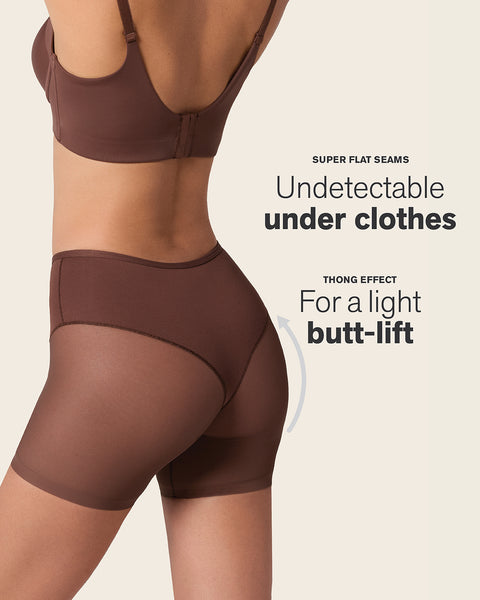 Truly undetectable sheer shaper short#color_875-dark-brown