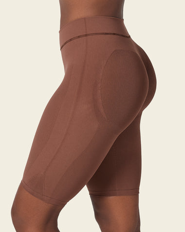 Brown Panelled Bum Lift Shapewear Panties