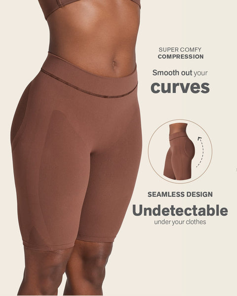 Express Leonisa Invisible Leg Compression And Butt Lifter Body Shaper  Neutral Women's L/XL