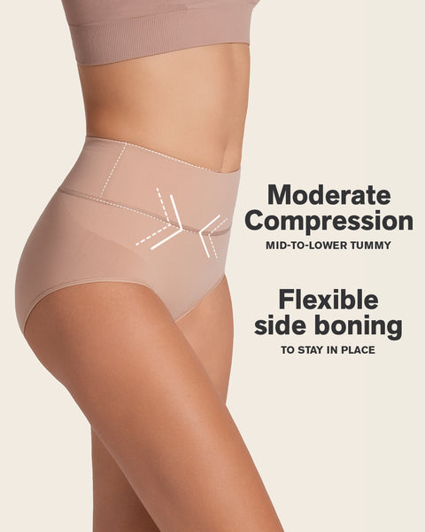 High-waisted classic smoothing brief#color_852-soft-natural