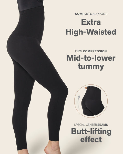 High-Rise Shimmer Elevate Compression Full-Length Leggings for Women
