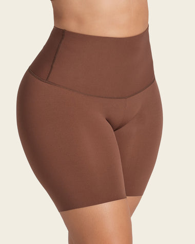 Brown Panelled Bum Lift Shapewear Panties