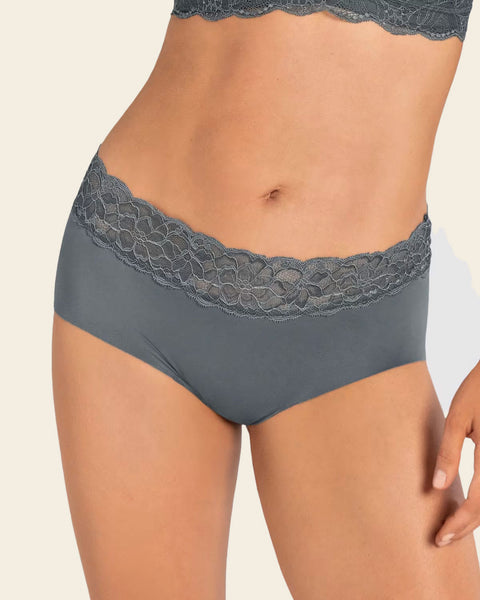 Ultra Light Lace Trim Hipster Panty#color_706-medium-gray