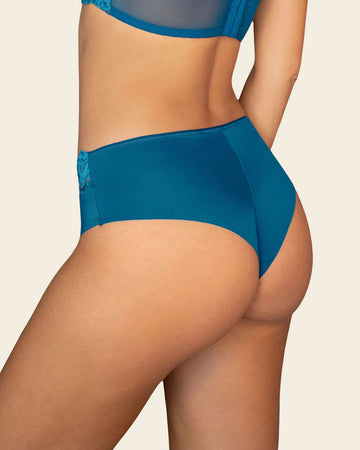 Ultra-Light Lace Waistband Cheeky Panty#color_594-navy-teal