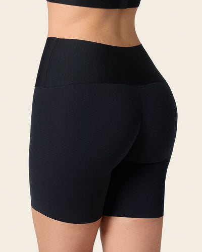 Stay-in-place seamless slip short#color_700-black