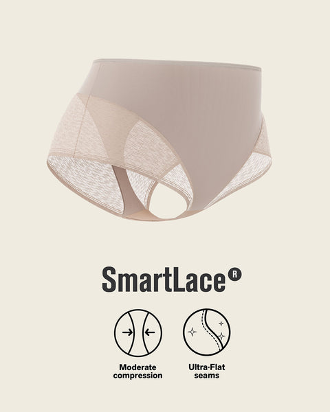 High-waisted sheer lace shaper panty#color_802-nude