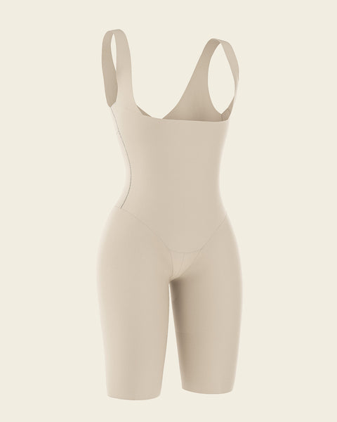 Leonisa Shapewear Undetectable Step-In Mid-Thigh Beige Body Shaper 018483
