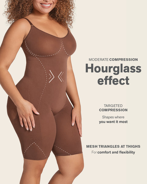 Full coverage seamless shaping bodysuit#color_875-dark-brown