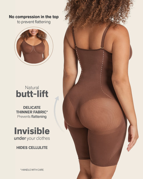 Full coverage seamless shaping bodysuit#color_875-dark-brown