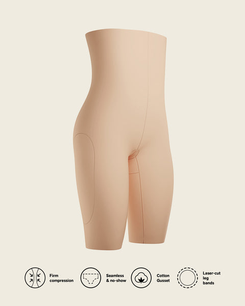 High-Tech Sculpting Full Coverage Short Body Shaper#color_801-golden-beige