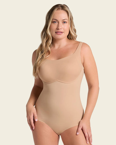 Scoop Back Wireless Classic Sculpting Bodysuit#color_801-golden-beige