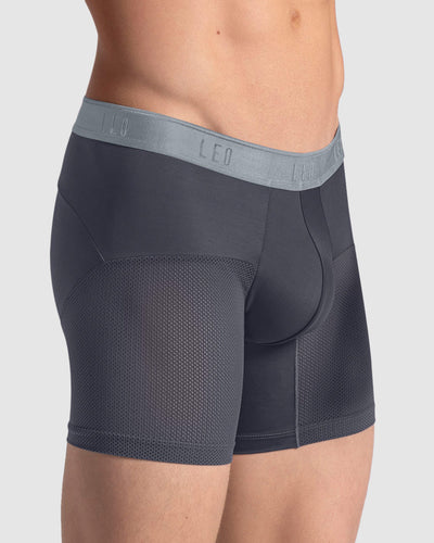 High-Tech Mesh Boxer Brief with Ergonomic Pouch#color_751-gray-with-light-gray-elastic