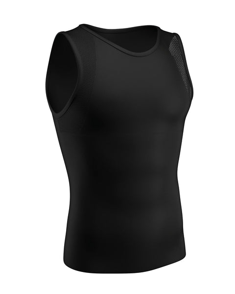 Stretch cotton moderate compression shaper tank#color_700-black