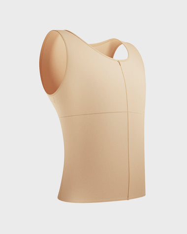 Compression vest with double layer of fabric on abdomen and back#color_801-golden-beige