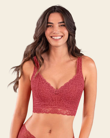 Luxe Lace Underwire Smoothing Bustier#color_391-blush-red