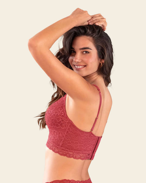 Luxe Lace Underwire Smoothing Bustier#color_391-blush-red