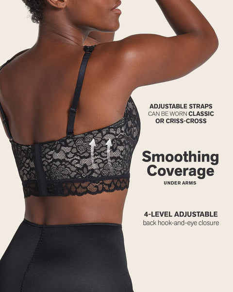 Luxe lace underwire smoothing bustier#color_700-black