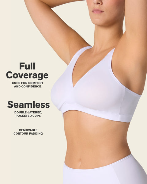 Multipurpose Pullover Seamless Sleep Bra Daily Or Maternity#color_000-white