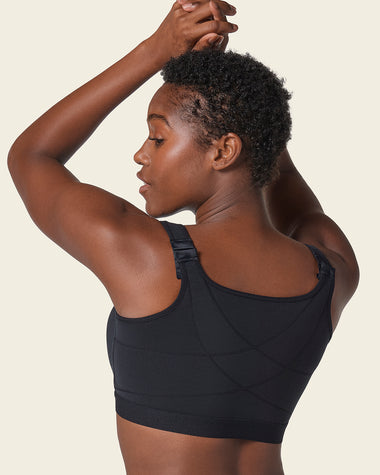 S-5XL Back Support Posture Corrector Bra for Women Breathable Underwear  Shapewear Sports Bras Tank Tops Corset (Color : Black, Size : XXL/XX-Large)