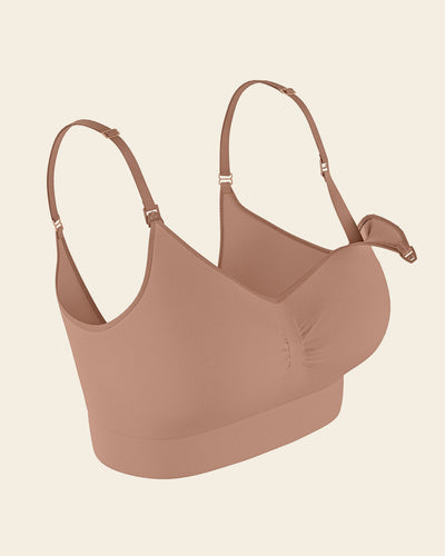 WENJUN 2 Pack Wireless Nursing Bra,Lightly Padded Supportive Breastfeeding  Bras,Hands Free Pumping Breast Bralette (Color : B, Size : 75B) :  : Clothing, Shoes & Accessories