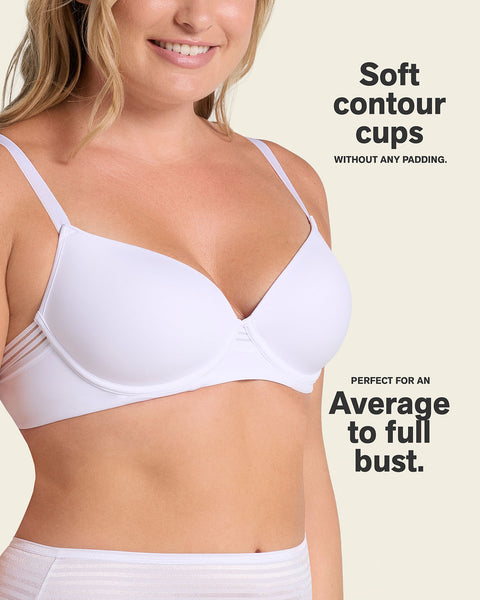 Natural Look lightly lined underwire t-shirt bra#color_000-white