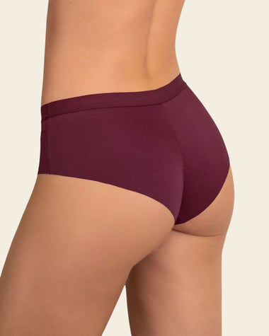 Cheeky Panty with Decorative Waistband#color_382-red-wine