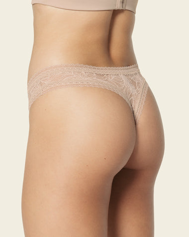 Womens Three Pack Classic Style White Lace Briefs
