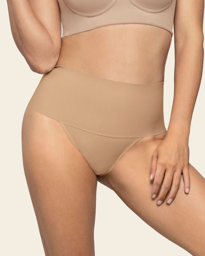 New Leonisa high Waist Tummy Control Thong Underwear Shapewear XL