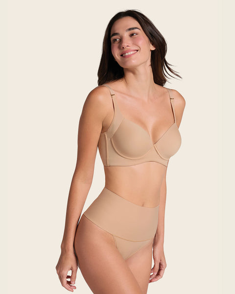 High-Tech High-Waisted Sculpting Thong#color_801-golden-beige