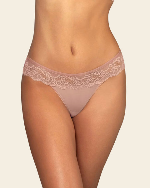 Sheer Scalloped Lace Low Rise Cheeky Panty#color_a22-dusty-pink