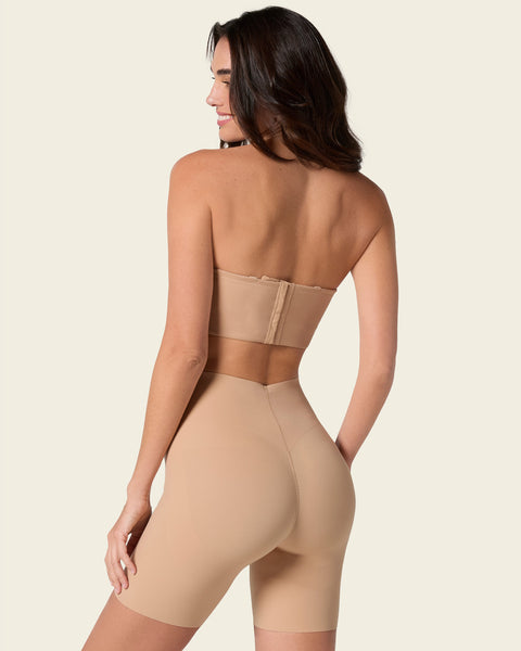 Seamless Butt Lifter Shaper Short#color_801-golden-beige