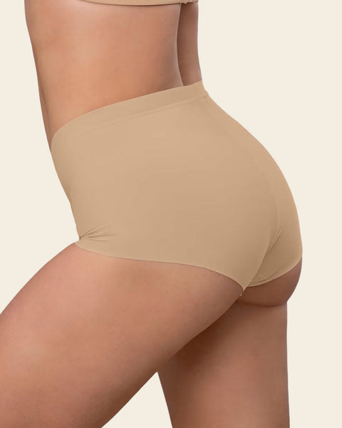 Mostly Covered Invisible Microfiber Boyshort Panty#color_801-golden-beige