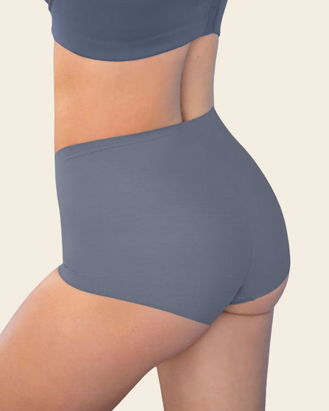 Mostly Covered Invisible Microfiber Boyshort Panty#color_838-shadow-blue