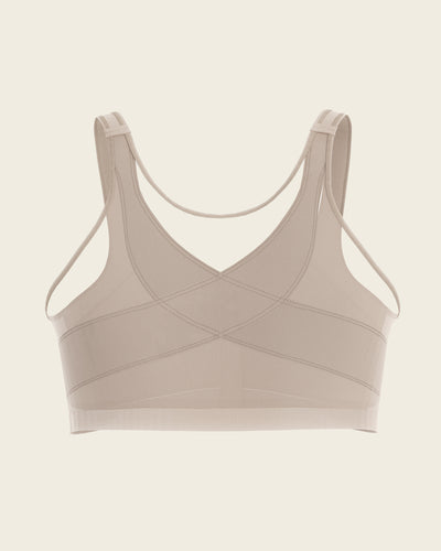 NWT Telimussto Beige Front Closure Back Support Wireless Posture Bra Sz 34A
