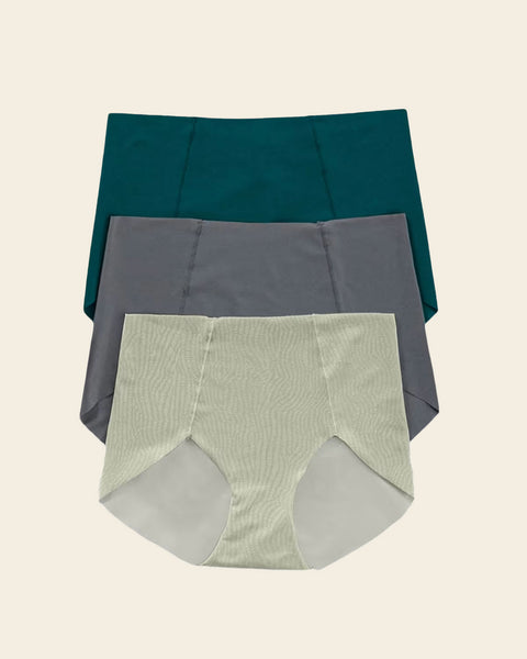 3-Pack Full Coverage Comfy Classic Panties#color_s27-light-green-print-green-gray