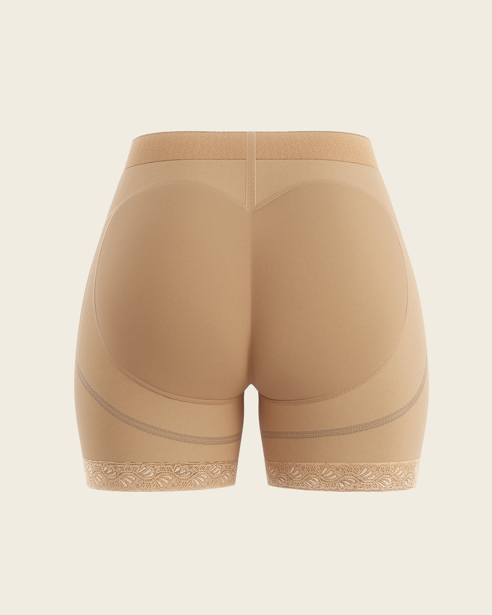 Mid-rise sculpting butt lifter shaper short