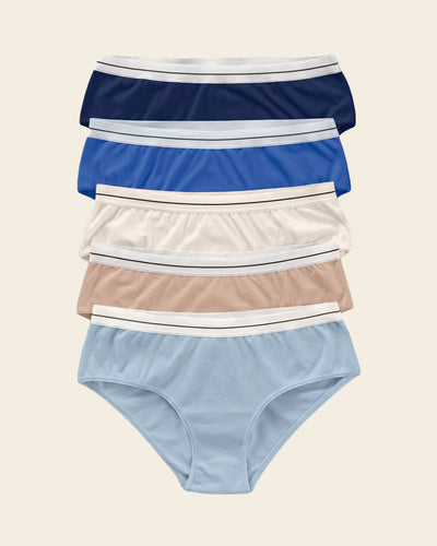 5-Pack Cotton Blend Hipster Panties#color_s13-blue-royal-blue-sky-blue-nude-ivory